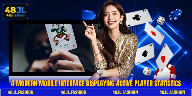 A modern mobile interface displaying active player statistics