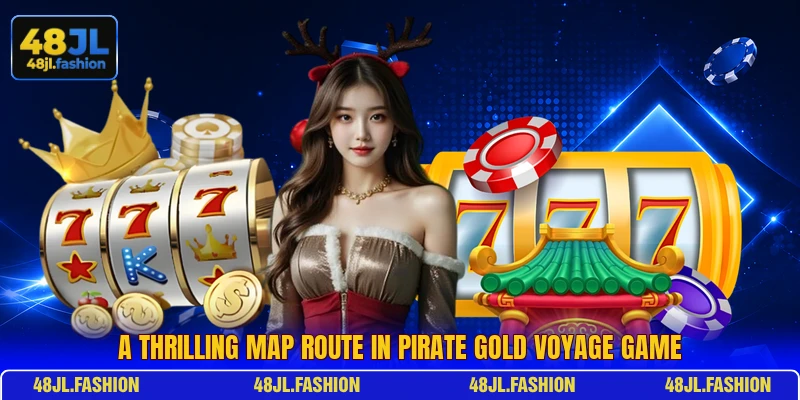 A thrilling map route in Pirate Gold Voyage game
