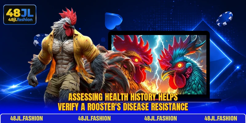 Assessing health history helps verify a rooster's disease resistance