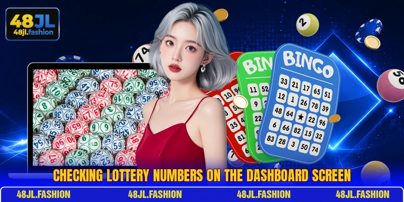 Checking lottery numbers on the dashboard screen