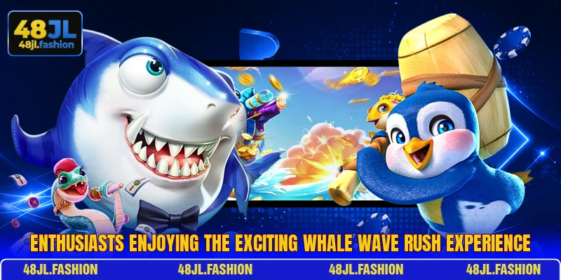 Enthusiasts enjoying the exciting Whale Wave Rush experience