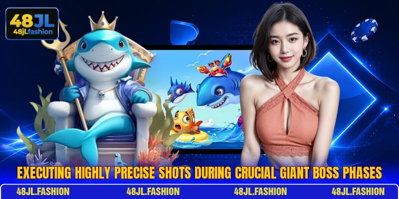 Executing highly precise shots during crucial giant boss phases