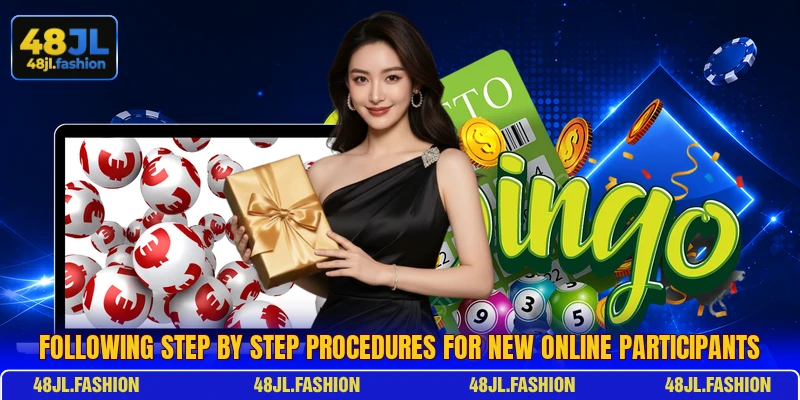Following step by step procedures for new online participants
