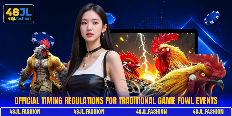 Official timing regulations for traditional game fowl events