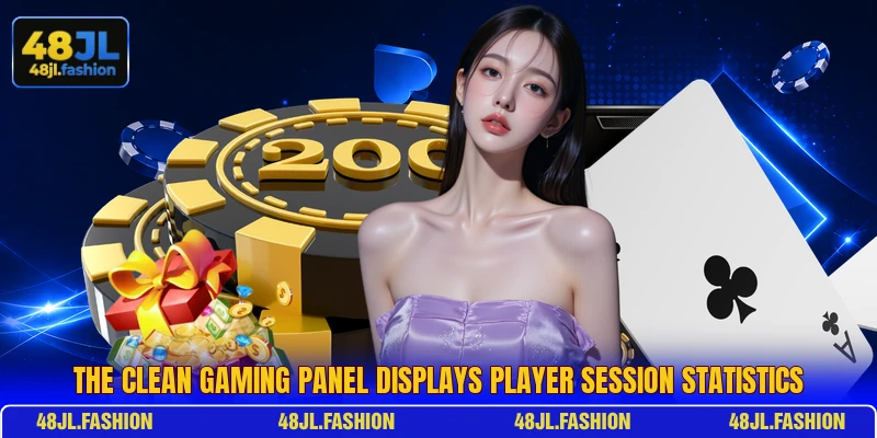 The clean gaming panel displays player session statistics