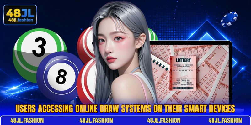 Users accessing online draw systems on their smart devices